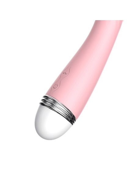 Vintage roze USB-vibrator met 10 snelheden - BOZ-074BPNK