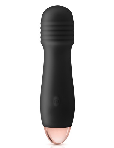 Zwarte USB-vibrator met 7 versnellingen en geribbelde kop - CC5740180010