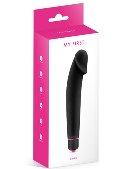 Zwarte vibrator 7 snelheden realistische gladde siliconen - CC5740070010