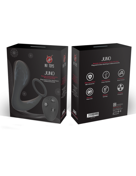 Stimulateur de prostate télécommandé avec micro décharge électrique et avec option commande vocale JUNO - WS-NV526