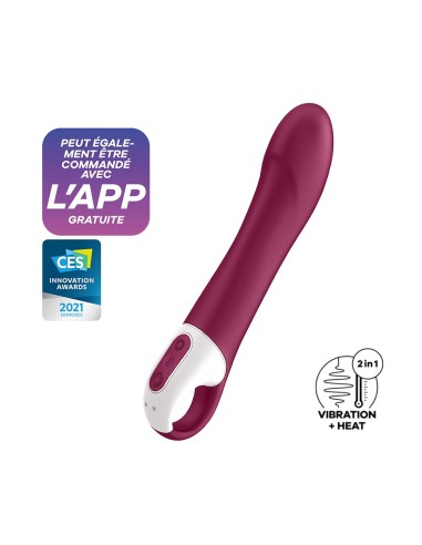 Vibrador calefactor Satisfyer Big Heat rojo conectado por USB - CC597784