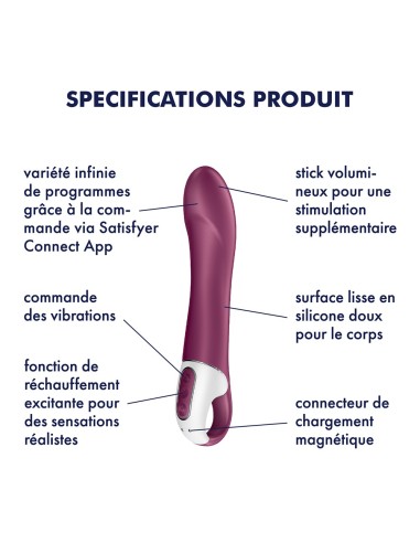 Satisfyer Big Heat Red USB Connected Heating Vibrator - CC597784