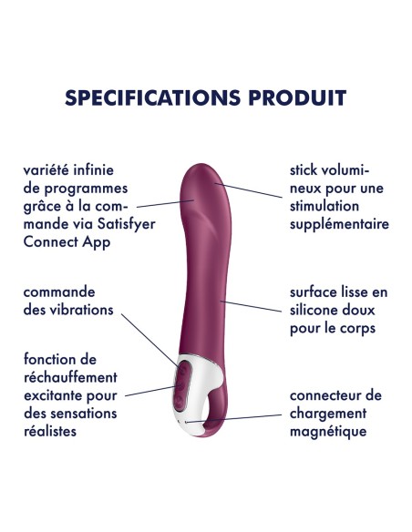 Satisfyer Big Heat Red USB Connected Heating Vibrator - CC597784