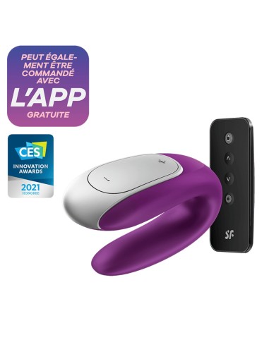 Double Fun connected USB vibrerend seksspeeltje voor koppels paars - CC5972560201