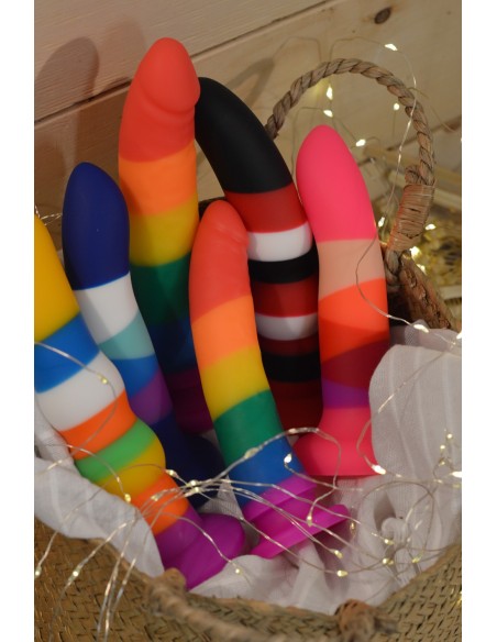Suction cup dildo 6 colors blue - DO-051-S-6