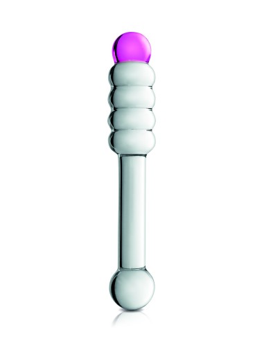 Tweekleurige glazen dildo nr. 11 Glanzend - CC532070