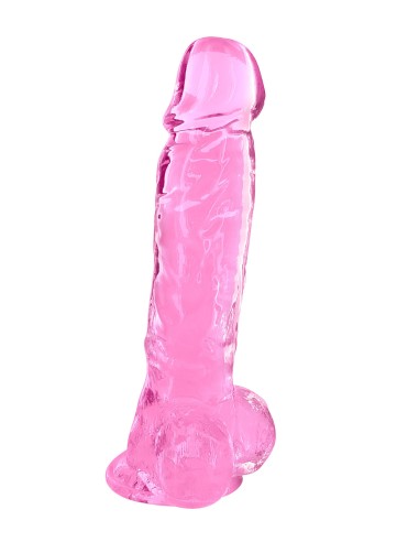 Pink jelly dildo suction cup size XL 22cm - CC570132