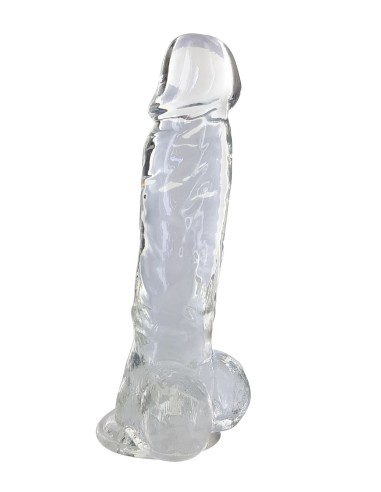 Transparante jelly-dildo zuignap XL maat 22cm - CC570125