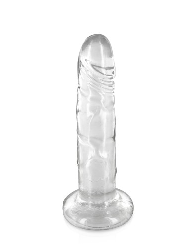 Transparante jelly-dildo met zuignap 18cm - CC570121