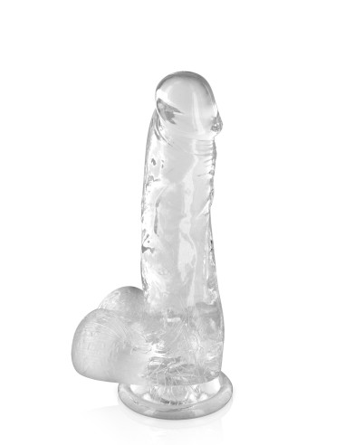 Transparante jelly-dildo met zuignap maat M 17,5 cm - CC570123