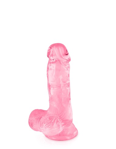 Roze jelly-dildo met zuignap maat S 15,3 cm - CC570129