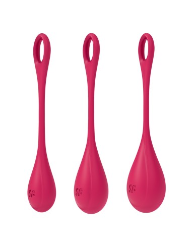 Set de 3 bolas de geisha Yoni Power 1 Satisfyer rojas - CC597751