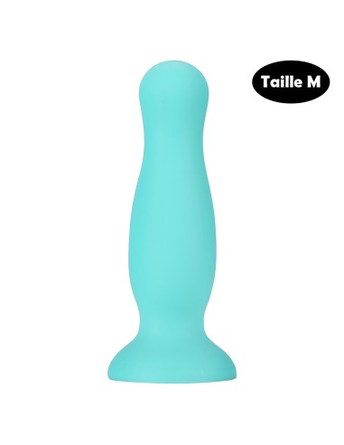 Plug anal con ventosa verde pastel talla M - A-001-M-GRN