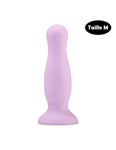 Pastel purple suction cup anal plug size M - A-001-M-PUR