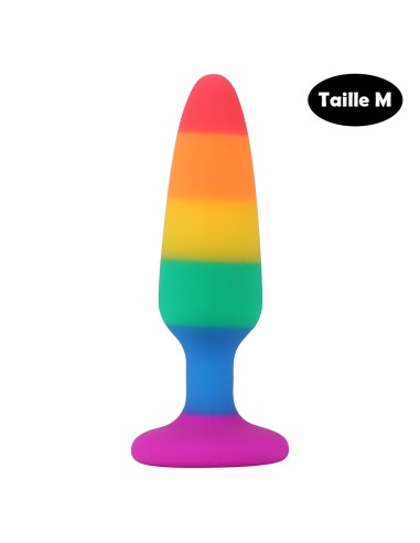 Multicolor anal plug size M - A-032-RAI-M