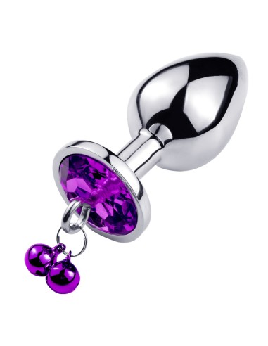 Plug joya de aluminio morado con cascabeles Talla S - RY-001-A-ZB