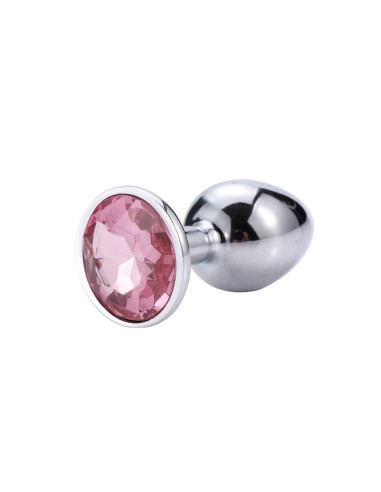 Pink jewel aluminum jewel plug Small - RY-001PNK