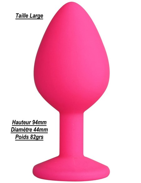 Roze juweelplug groot - DB-RY069PNK