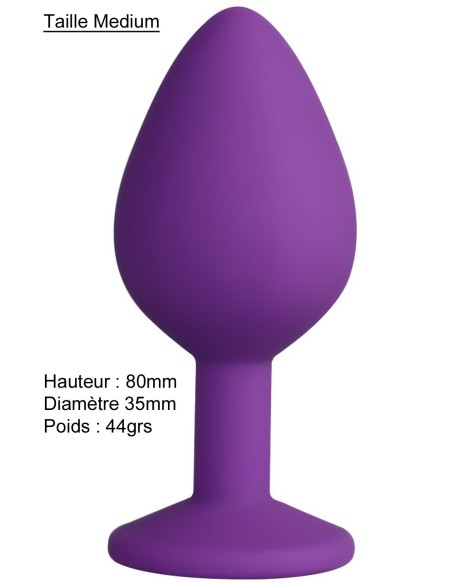 Medium purple jewel plug - DB-RY068PUR