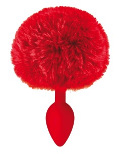 Rode anale plug met pompon - CC5700910030