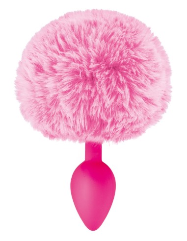 Roze anale plug met pompon - CC5700910050