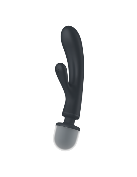 Vibrador 2 en 1 Conejo y varita negro USB Triple Lover Satisfyer - CC597825