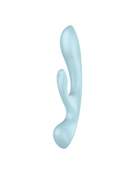 Punto G Rabbit 2 en 1 con estimulador de clítoris y Varita Azul USB Triple Oh Satisfyer - CC597813