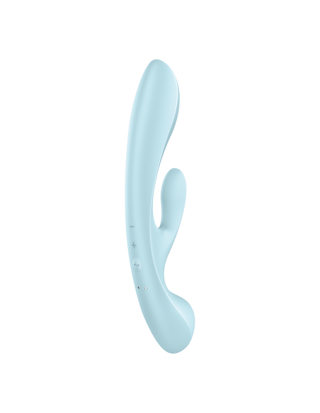 Punto G Rabbit 2 en 1 con estimulador de clítoris y Varita Azul USB Triple Oh Satisfyer - CC597813