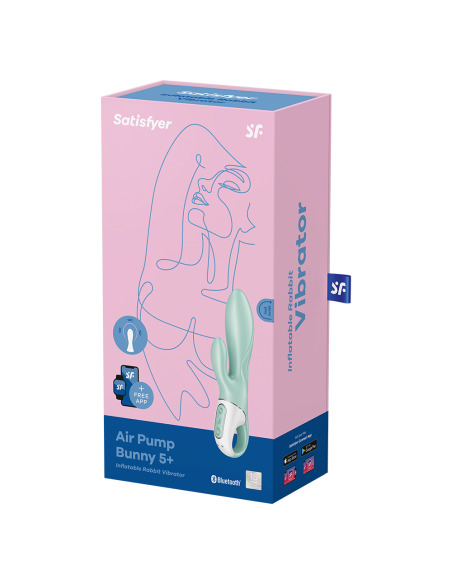 Connected inflating rabbit vibrator, USB Air Pump Bunny 5 Satisfyer - CC597801