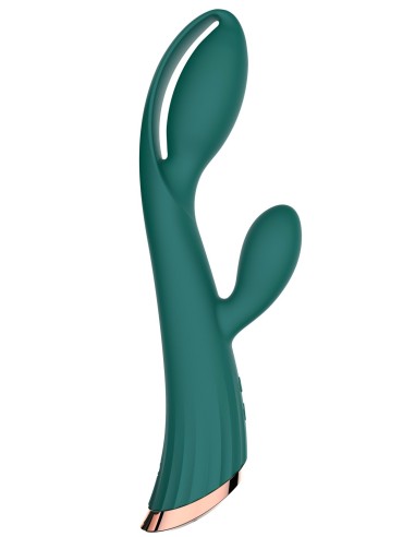 Green vibrator with LRIS USB clitoris stimulator - LRISGREEN