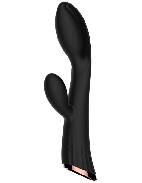 Vibrador negro con estimulador de clítoris LRIS USB - LRISBLACK