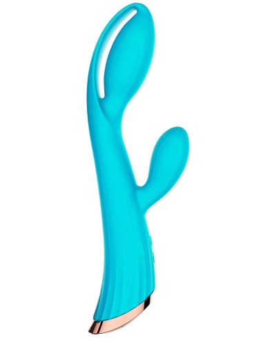 Blauwe vibrator met LRIS USB clitorisstimulator - LRISBLUE