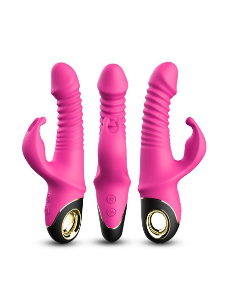Pink Rabbit Heen en weer vibrator met rotatie - USK-V09PNK
