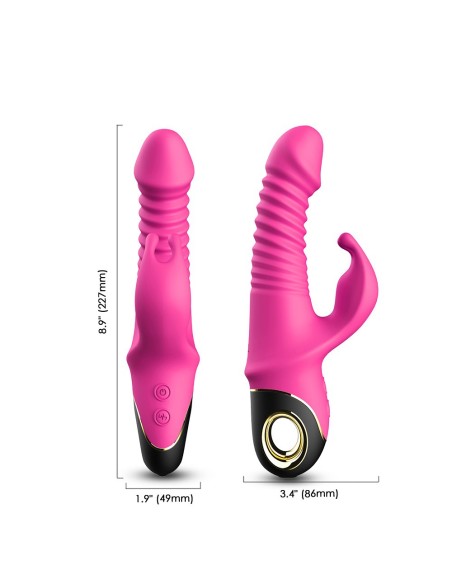 Pink Rabbit Heen en weer vibrator met rotatie - USK-V09PNK