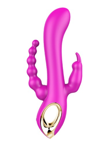 Pink Rabbit Vibrator with Vibrating Bead - TOZ-024PNK