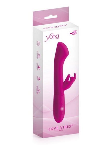 Bella vibrador conejo USB rosa cabeza punto G grande 10 programas - CC531065