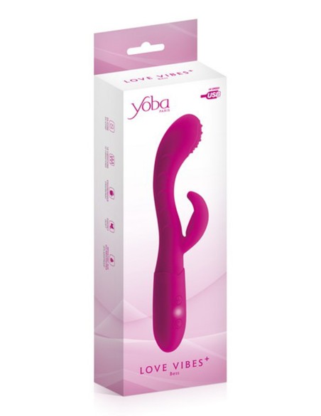 Bess pink USB G-spot rabbit vibrator 10 programs - CC531062