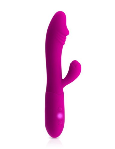 Becca conejo vibrador USB rosa con estimulador de glande 10 programas - CC531061