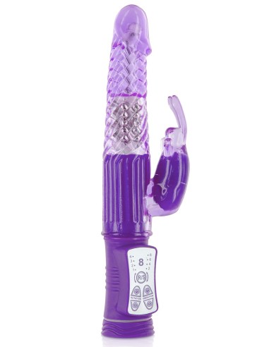 Purple rabbit vibrator 2 motors and rotating USB balls - CC5702010201