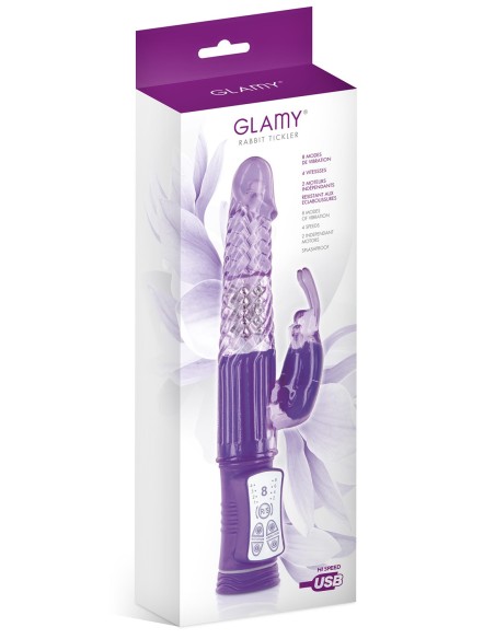 Purple rabbit vibrator 2 motors and rotating USB balls - CC5702010201