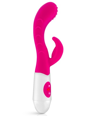 Rabbit vibrator with streaks and nubs - CC526100