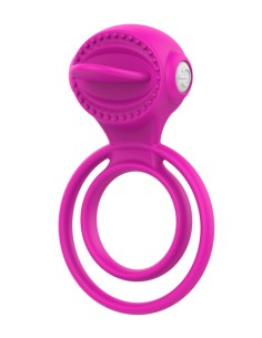 Anillo vibrador 2 anillos 1 modo de vibración muy elástico rosa - COR-043FUS