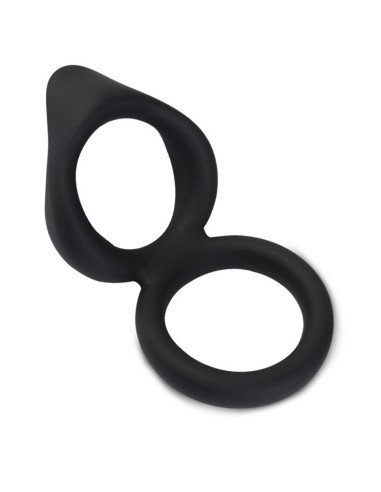 Double cockring noir en silicone - WS-NV508B