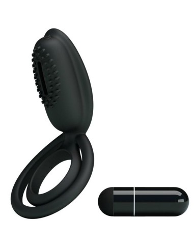 Esther vibrerende siliconen cockring met clitorisstimulator - CC592166