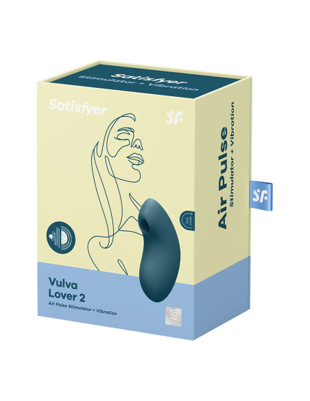 Clitoral stimulator by pulsed air and blue vibration USB Vulva Lover 2 Satisfyer - CC597826
