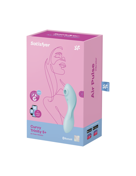 3 in 1 Blauwe USB-aangesloten vibrator Curvy Trinity 5 - CC597823