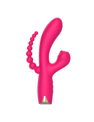 Snappy Bunny roze USB drievoudige stimulatievibrator - WS-NV062CPNK