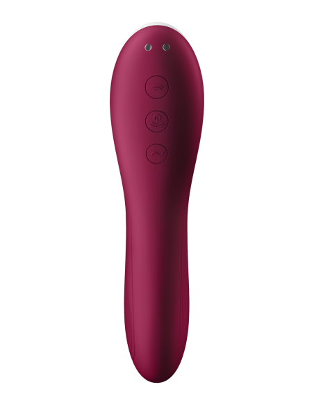Vibrador y Estimulador de Clítoris 2 en 1 Rojo USB Dual Crush Satisfyer - CC597786
