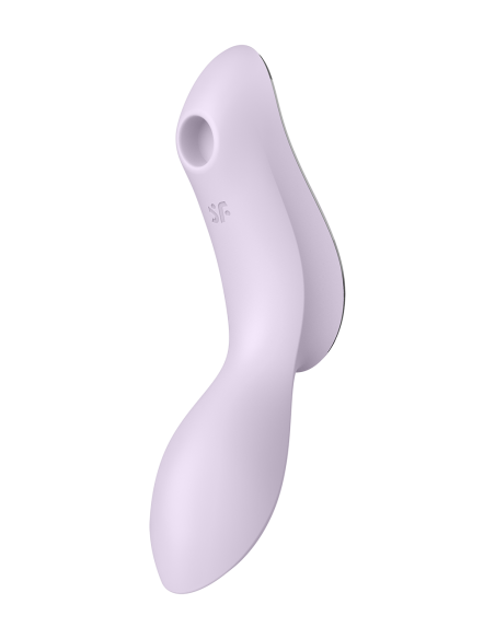 2 in 1 Purple Curvy Trinity 2 Satisfyer USB Vibrator and Clitoris Stimulator - CC597788