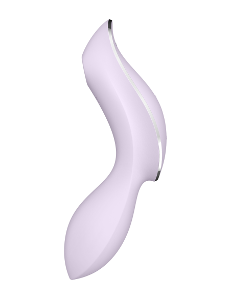 2 in 1 Purple Curvy Trinity 2 Satisfyer USB Vibrator and Clitoris Stimulator - CC597788
